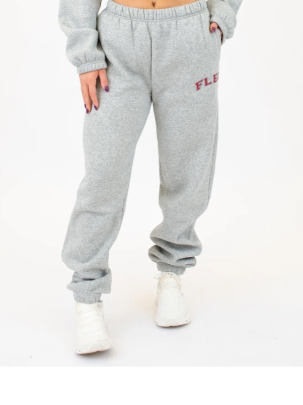 Fleo Boyfriend Jogger Sweatpants w Red logo